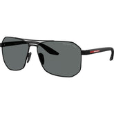 Prada Linea Rossa PSA53S Sunglasses Black Rubber/Dark Grey Polarised Lenses